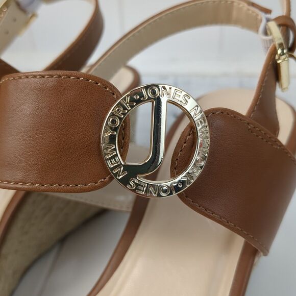 Jones New York Isotta Espadrille Brown Jute Woven Wedge Sandal Women's 10 - Picture 4 of 12